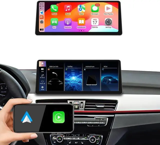 Main image of Ultra Narrow 12.3-inch 1920 * 720 Car Radio for BMW X1 F48 2018-2020 EVO Carplay Android Auto Multimedia Audio Stereo Touchscreen Bluetooth with Reverse Camera (Linux EVO System)