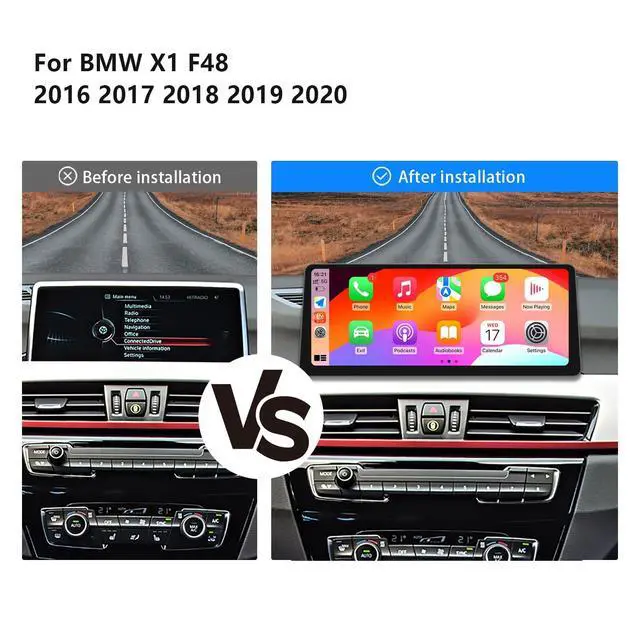 Alt view image 3 of 5 - Ultra Narrow 12.3-inch 1920 * 720 Car Radio for BMW X1 F48 2018-2020 EVO Carplay Android Auto Multimedia Audio Stereo Touchscreen Bluetooth with Reverse Camera (Linux EVO System)