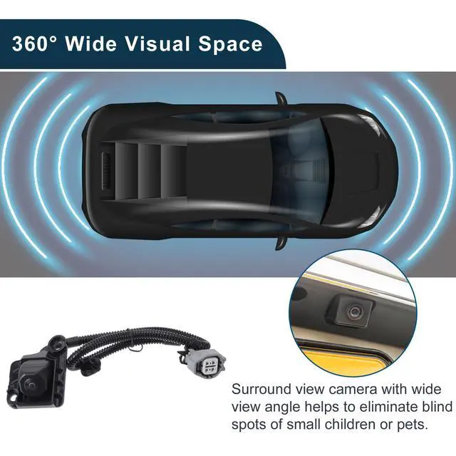Alt view image 3 of 5 - A ABSOPRO Car Park Assist Camera Rear View Backup Reverse Camera for Toyota Tundra 2010-2013 No.86790-34030/86790-34031