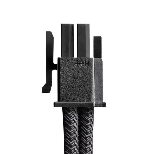 Alt view image 2 of 4 - CableMod C-Series Pro ModMesh Sleeved 12V-2x6 12VHPWR 90 StealthSense PCIe Cable for Corsair Type 5 RMX Shift - Variant B (Black + Red, 90 16-pin to Triple 8-pin, 65cm)