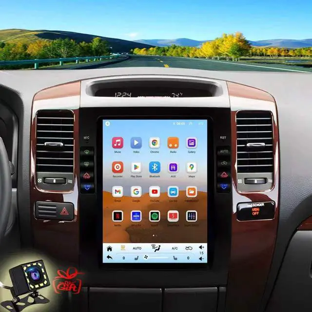 Alt view image 3 of 5 - for LEX GX470 Radio Upgrade 2002-2009,Android Stereo Replacement,8Core CPU,12.1inch IPS Touch Screen,Carplay and Android Auto,Free Camera