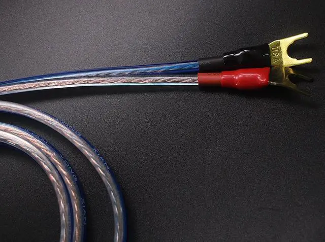 Alt view image 2 of 4 - KK YB-ZB 1pair Set(4 Spade Plug & 4 Banana Plug) HiFi OFC Speaker Wire, Spade Plug to Banana Type Plug 1.5M(4.92ft)/3M(9.84ft)/5M(16ft), KK YB-ZB (5M(16.4ft))