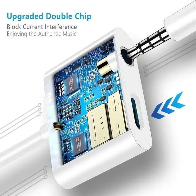 Alt view image 3 of 5 - USB C Headphone Adapter Earphone 3.5mm Jack Compatible with Samsung Galaxy Tab S9 FE/S7 FE/S9 FE Plus, Type-C Charger Port Splitter Mic Support Hands-Free Headset Adaptor