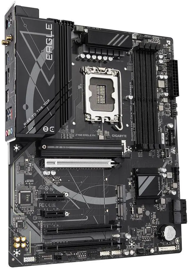 Alt view image 3 of 5 - Gigabyte Z790 EAGLE AX Intel 1700 Socket Motherboard, ATX, 4x DDR5 Slots, 3x M.2 Sockets, 2x USB-C Port, Fitted I/O Shield, 2.5GbE LAN, Wi-Fi 6E, 1x DisplayPort / 1x HDMI Port