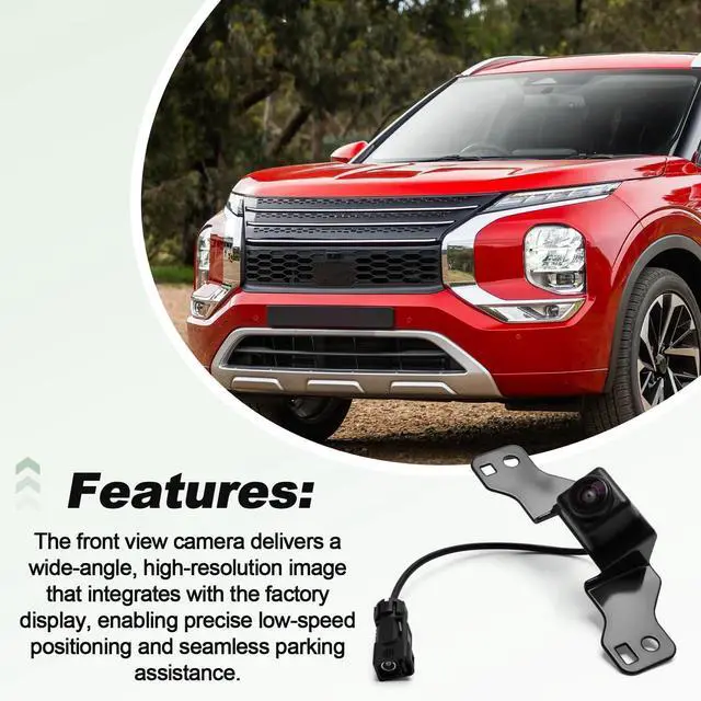 Alt view image 4 of 5 - Front View Camera Compatible with 2022-2024 Mitsubishi Outlander 2.4L 2.5L 2023-2024 Outlander PHEV 2.4L Replace 8781A314 284F1W040P Parking Assist