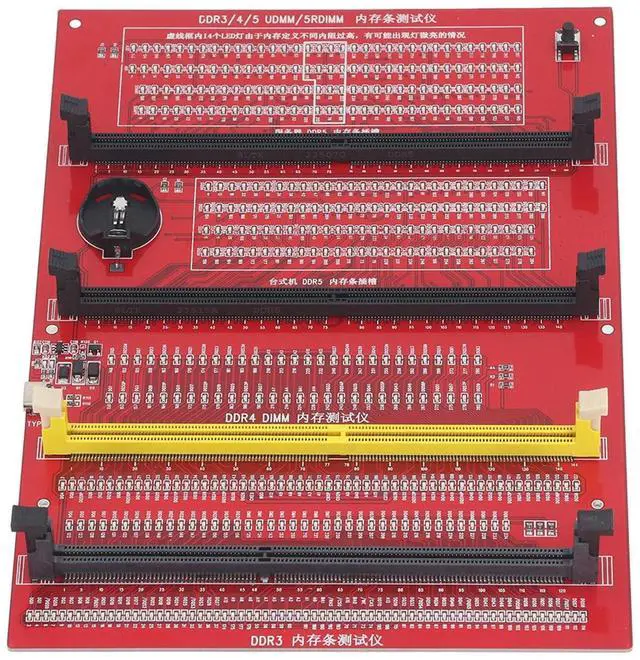 Alt view image 2 of 5 - DDR4 Memory Tester, 4 in 1 DDR3 / DDR4 / DDR5UDMM / DDR5RDIMM Memory Tester, for Fixing Desktop and Server Computers