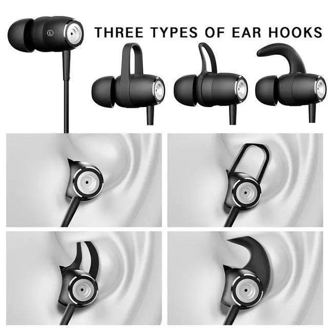 Alt view image 5 of 5 - Wired Earbuds Super Bass Noise-Canceling in-Ear Headphones With ENC Mic