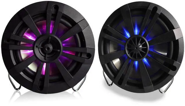 Main image of 2 Pieces 7in Golf Cart Coaxial Speakers with RGB LED, IP65 Waterproof Speaker with Controller (Remote/App Control), 4 160w Fit for Cars, Trucks, Golf Carts, ATV/UTV, Boat