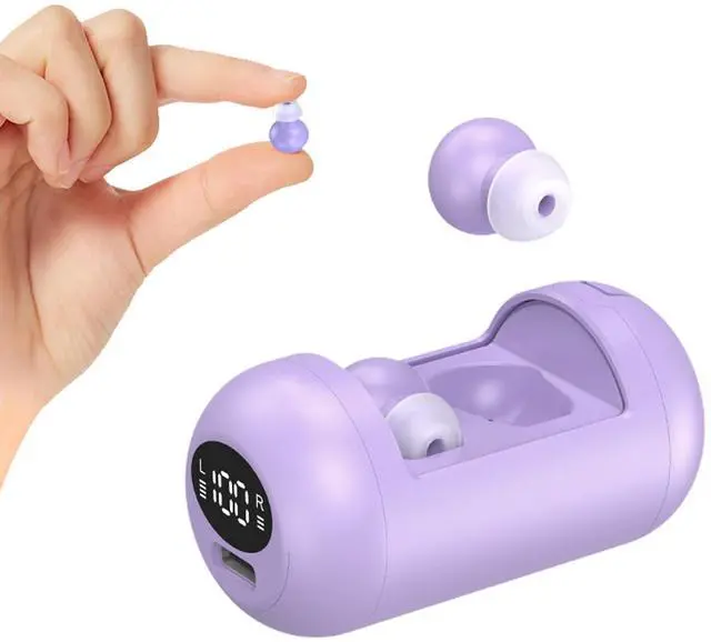 Main image of Xmenha Flat Sleep Earbuds Sleeping Ear Buds Headphones for Side Sleepers Comfortable Discreet Invisible Mini Small Tiny Noise Cancelling Earbuds Sleepinig on Side Wireless Bluetooth Earphones