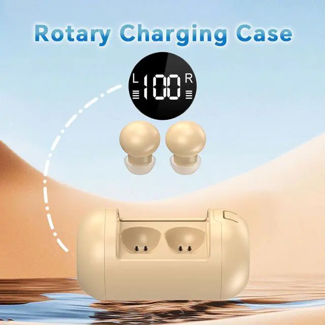 Alt view image 5 of 5 - Xmenha Flat Sleep Earbuds Sleeping Ear Buds Headphones for Side Sleepers Comfortable Discreet Invisible Mini Small Tiny Noise Cancelling Earbuds Sleepinig on Side Wireless Bluetooth Earphones