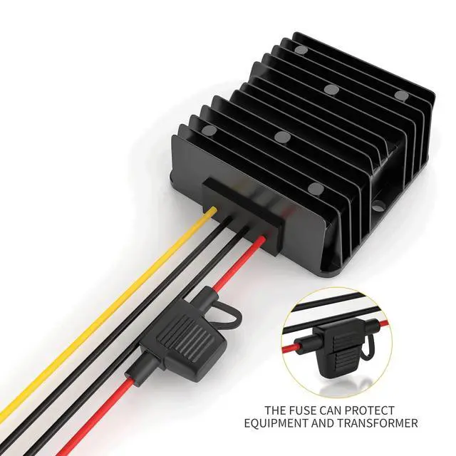 Alt view image 2 of 5 - 12v to 24v DC Step up Converter, Voltage Transformer 15A 360W Step up Converter with Fuse Waterproof Transformer 12v for Golf Cart LED Light Motor Truck Vehicle Boat etc.