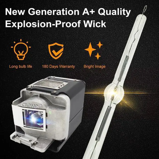 Alt view image 3 of 5 - CTLAMP A+ Quality VLT-XD700LP / 499B058O10 Replacement Projector Lamp Bulb with Housing Compatible with Mitsubishi FD730U WD720U XD700U FD730U-G UD740U