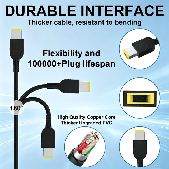 Alt view image 2 of 5 - 300W Slim GaN Gaming Laptop Charger for Lenovo Legion Pro 5 7 i AC Adapter