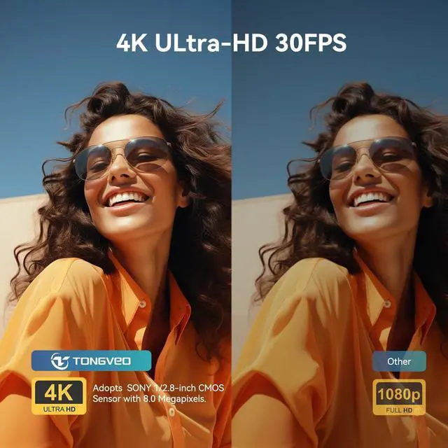 Alt view image 3 of 5 - 4K PTZ Camera AI Auto Tracking 3X Optical Zoom 92 Wide View Angle,USB 3.0 and HDMI Conference room Camera 4K Work with Zoom OBS Teams YouTube,Facebook for for Church, Worship, Education, Conferences