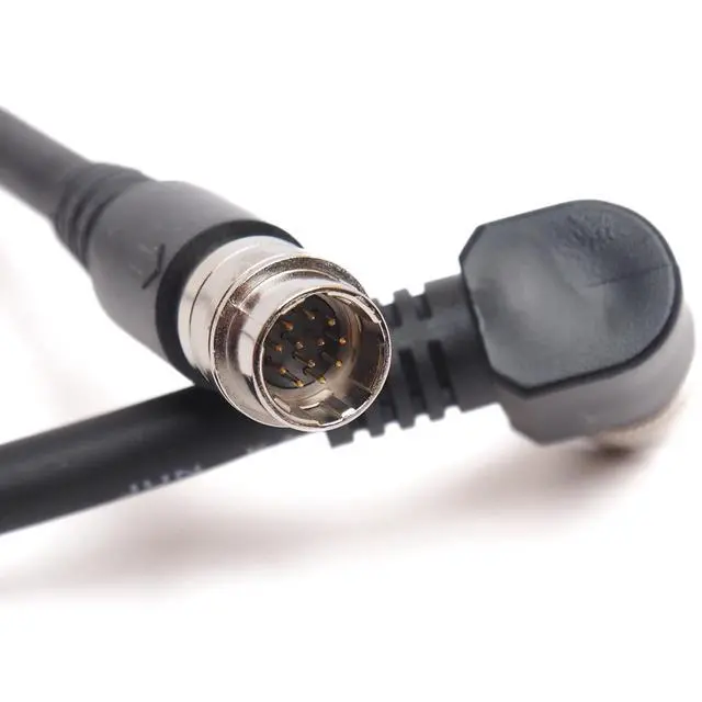 Alt view image 4 of 5 - XLCS Designs 12 Pin Hirose Cable, 90 Degree Right Angle Male to Female Pigtail, 50cm Length, Black, POV, Face Cam, Streaming and Broadcast, Compatible with Marshall Style Cameras