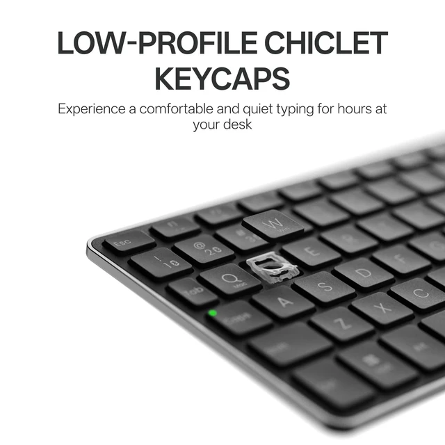 Alt view image 5 of 5 - Rapoo Mini Wireless Keyboard with Touchpad, Multi-Device HTPC Keyboard for PC-Connected TV/Tablet/Steam Deck/Gaming Console/Raspberry Pi/Mini PC - Support Touch Gestures for Windows & Mac