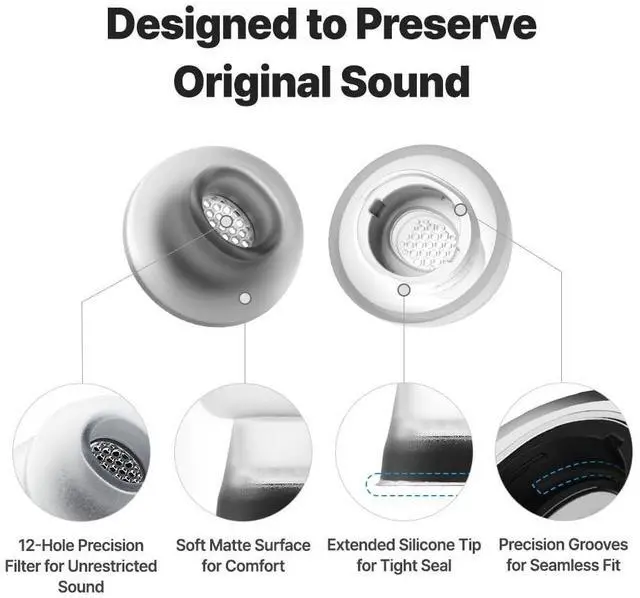 Alt view image 5 of 5 - AZLA MAX for Galaxy Buds 4/3 Pro Ear Tips - Samsung-Certified Ear Tips