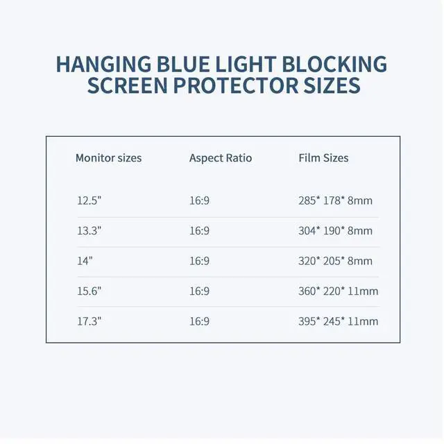 Alt view image 4 of 5 - HXBER Laptop Screen or Hanging Blue Light Blocking Anti-UV High-Transmittance Film for 15.6'' Laptop with 16:9 Aspect Ratio
