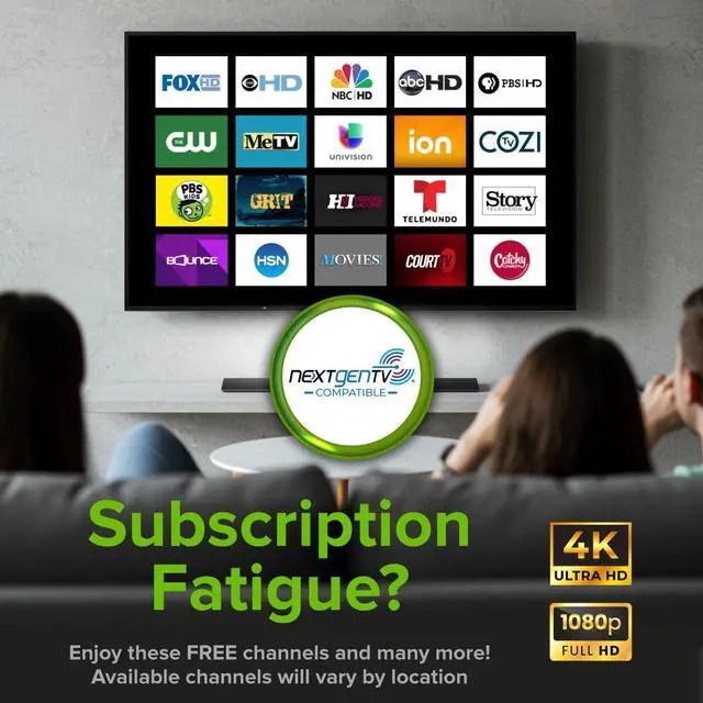 Alt view image 4 of 5 - Mohu Leaf New Look, Warm Grey Design Ultra-Thin Indoor TV Antenna, UHF VHF, 40-Mile Range, Multi-Directional, 4K UHD, NEXTGEN TV - w/ 12 ft. Cable