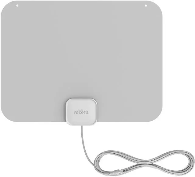 Main image of Mohu Leaf New Look, Warm Grey Design Ultra-Thin Indoor TV Antenna, UHF VHF, 40-Mile Range, Multi-Directional, 4K UHD, NEXTGEN TV - w/ 12 ft. Cable