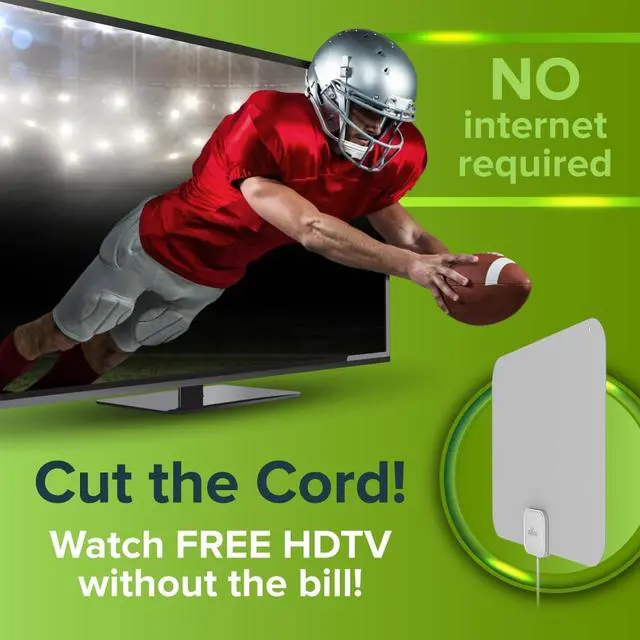Alt view image 5 of 5 - Mohu Leaf New Look, Warm Grey Design Ultra-Thin Indoor TV Antenna, UHF VHF, 40-Mile Range, Multi-Directional, 4K UHD, NEXTGEN TV - w/ 12 ft. Cable