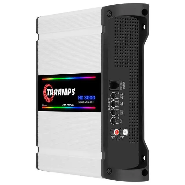 Alt view image 3 of 5 - Taramps HD 3000 4 Ohm Rgb Effects Monoblock Amplifier 3000 Watts Rms Full Range Car Audio 12.6VDC Output Power, Crossover System Rca Input Class D Amp
