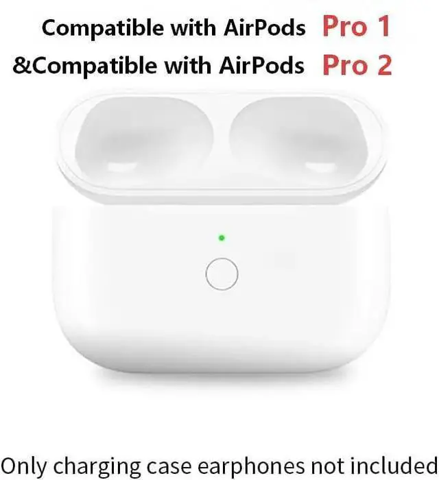Alt view image 3 of 5 - Replacement Charging Case for AirPods Pro 1 & 2 (A2190/A2084/A2083/A2968/A2700/A3047/A3048/A3049/A2931/A2698/A2699) Lightning & Qi Wireless Charging Bluetooth Pairing Button Case O