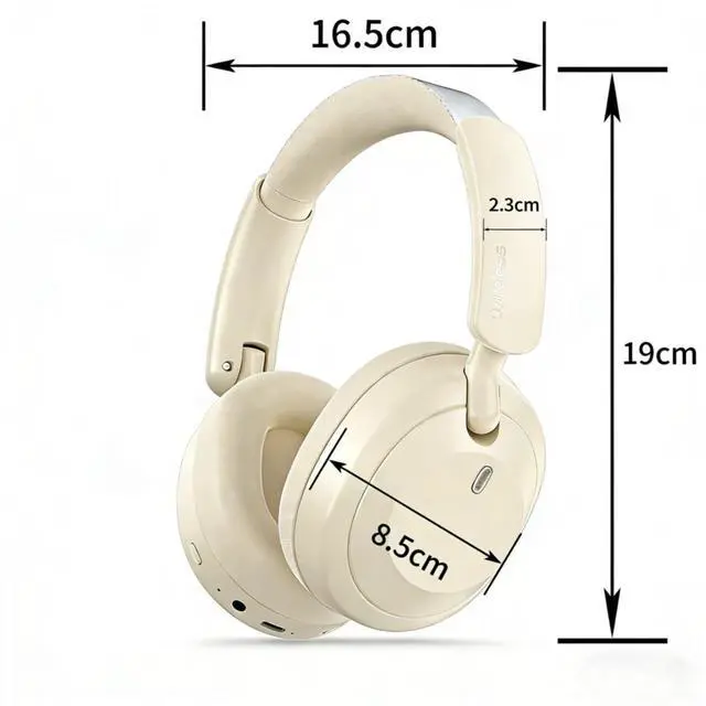 Alt view image 2 of 5 - BYDGUMEI L70 Noise-Cancelling Headphones, Wireless Over-Ear Bluetooth Headphones, 50-Hour Playback Time, High-Resolution Audio, Bass, Memory Foam Ear Cups, Travel, Office, USB-C Charging (Purpl