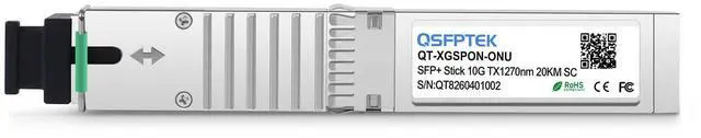 Alt view image 2 of 5 - 10G XGSPON ONU Stick SFP+ Transceiver, 1270nm TX / 1577nm RX, 20km SC/APC, DDM, Class B+ (2~7dBm), DFB/APD, 0-70C, Compatible with MikroTik, Ubiquiti UF-Instant & Standard OLT