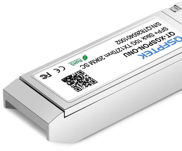 Alt view image 4 of 5 - 10G XGSPON ONU Stick SFP+ Transceiver, 1270nm TX / 1577nm RX, 20km SC/APC, DDM, Class B+ (2~7dBm), DFB/APD, 0-70C, Compatible with MikroTik, Ubiquiti UF-Instant & Standard OLT