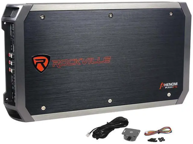 Main image of Rockville RXH-F5 3200W 5-Channel Car Amplifier, Dyno-Certified RMS, MOSFET Power Supply, ELNA Capacitors, Class-A/B D, Perfect for Car Audio and Subs