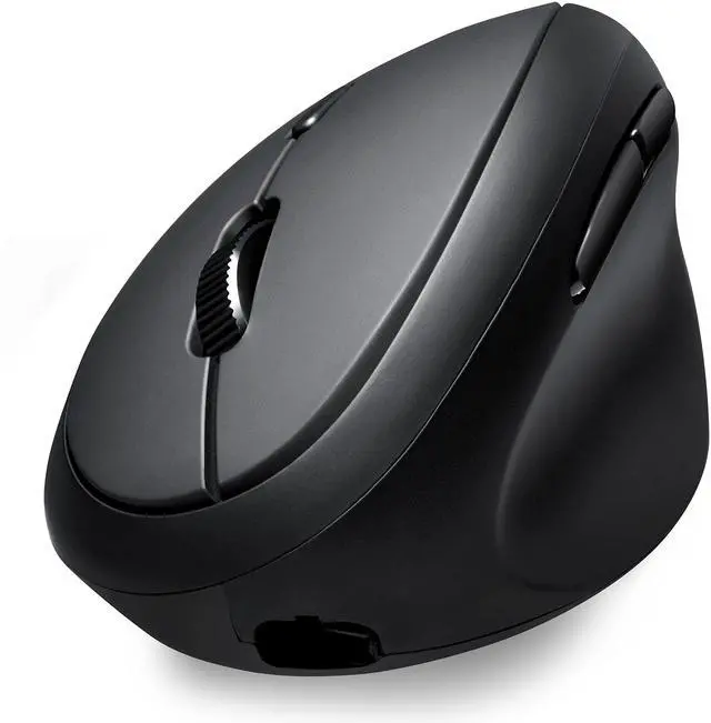 Main image of Perixx PERIMICE-819B Bluetooth Portable Vertical Mouse - Wireless 3-in-1 Multi-Device Spec - Silent-Click - Portable Compact Size - Black - Right Handed