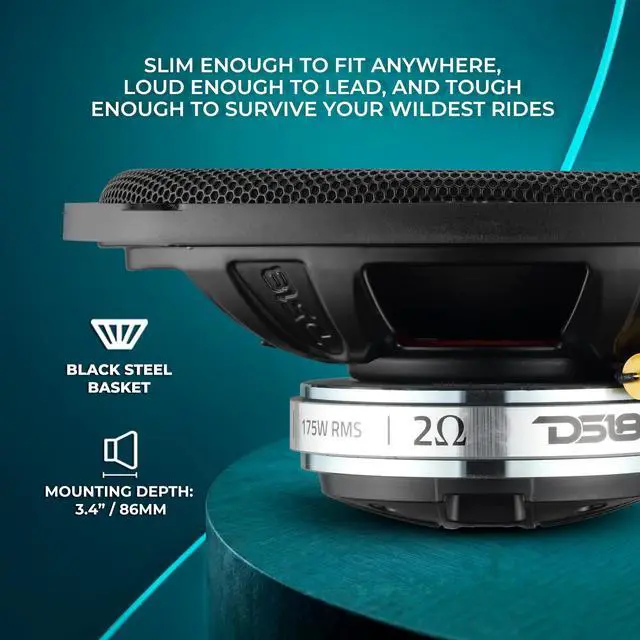 Alt view image 3 of 5 - DS18 PRO-HY69.2MSL 6x9 Slim Hybrid Loudspeaker 2-Ohm ^^ 2-Way Speaker with Titanium Compression Driver ^^ IP65 Water-Resistant ^^ High Sensitivity 97dB ^^ 175W RMS