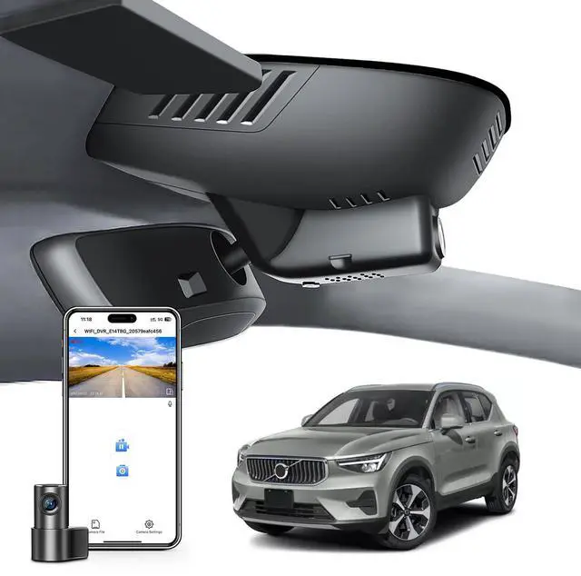 Main image of 4K Front & 2K Rear 2 Channel HDR Dash Cam, Dual STARVIS 2 IMX678 IMX675, Custom Fit for XC40 2023-2026 & XC40 Recharge 2021-2024 (Model B),B4 B5 T4 T5 P8 etc, 5GHz WiFi, GPS, 128GB Card