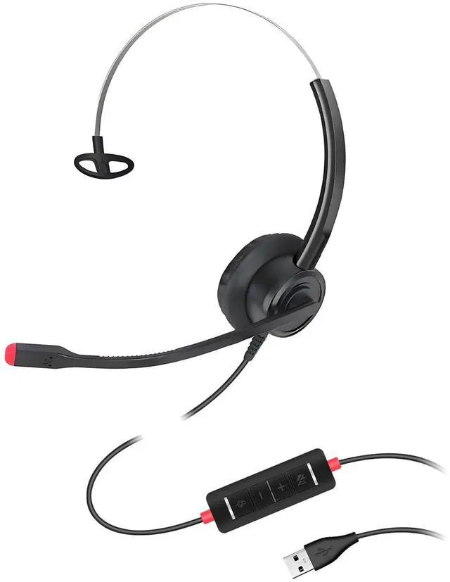 Main image of Xintronics USB Headset with Microphone for PC, Wired USB Headphones with ENC Dual Noise Cancelling Microphone, Computer Headset for PC Laptop Mac Skype Zoom Video Meeting