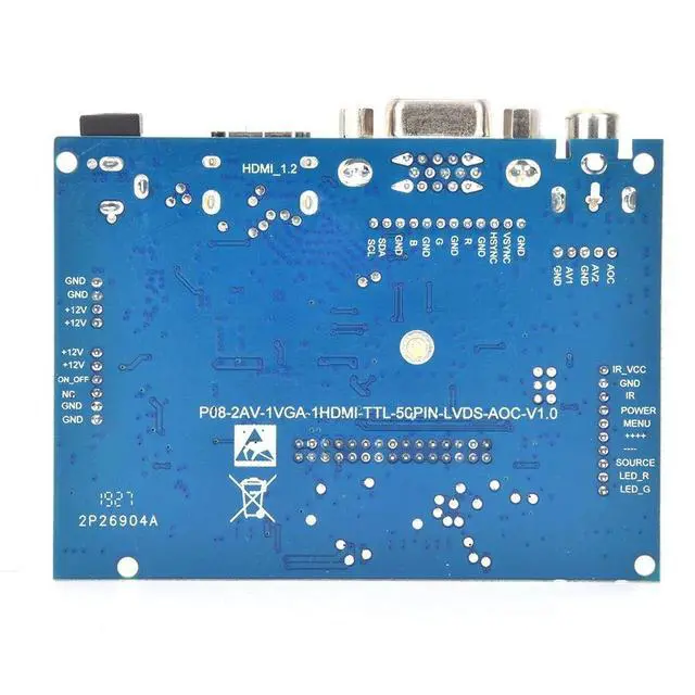 Alt view image 2 of 5 - LCD Driver Board, Universal 40 Pins 9V-24V HDMI VGA 2AV Input LCD Controller Board, for AT070TN92 LED Panel AT065TN14