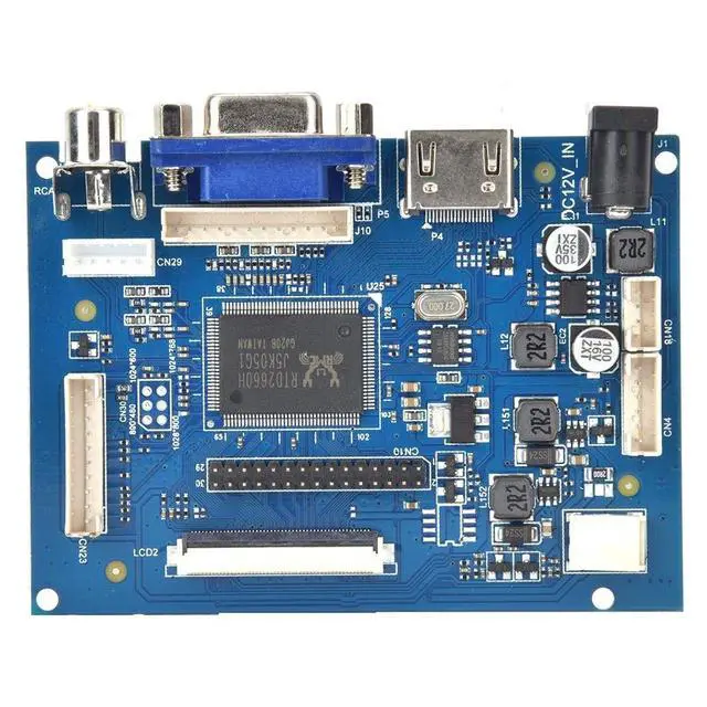 Alt view image 4 of 5 - LCD Driver Board, Universal 40 Pins 9V-24V HDMI VGA 2AV Input LCD Controller Board, for AT070TN92 LED Panel AT065TN14