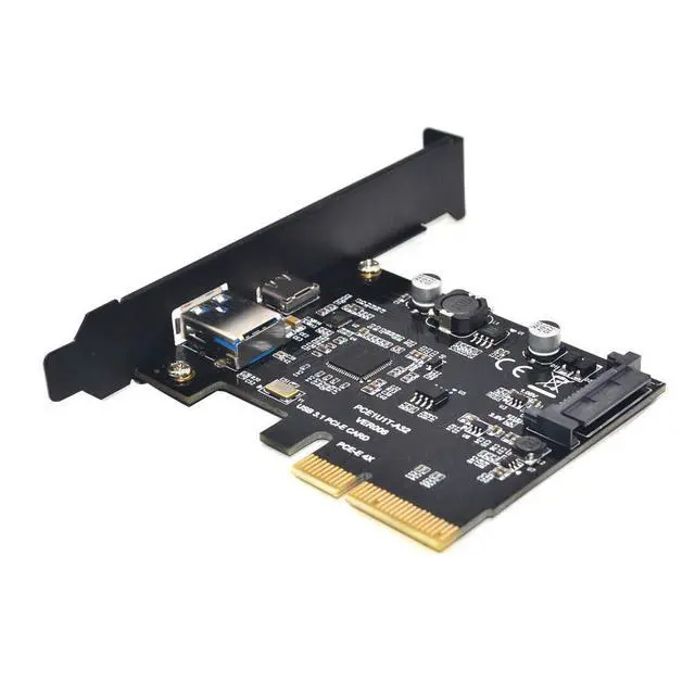 Alt view image 2 of 4 - Sintech PCI-E 4X to USB 3.0 Adapter,PCI Express Type C Gen 2 Expansion Card with Asmedia Chipset ASM3142