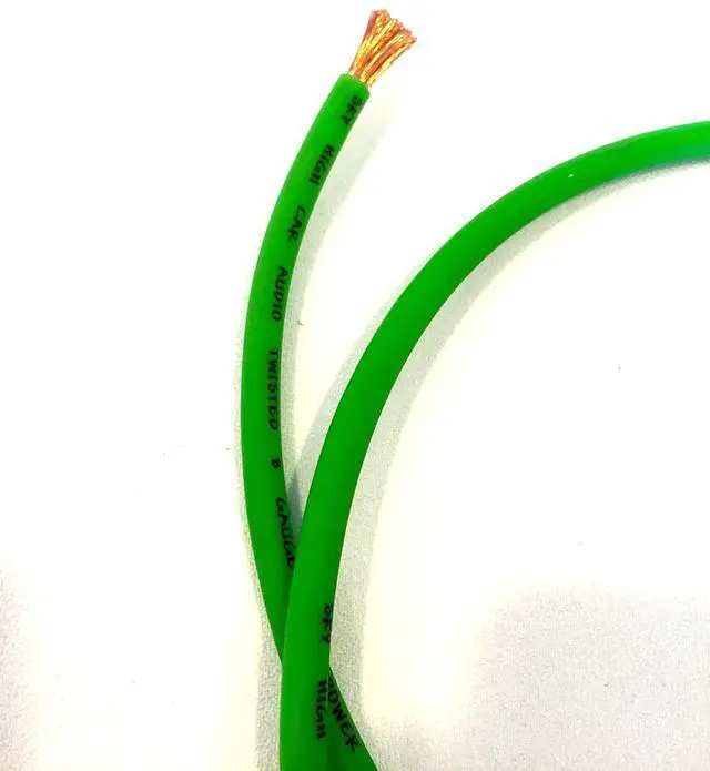Main image of 150 ft OFC 8 Gauge Oversized Green Power Ground Wire Sky High Car Audio
