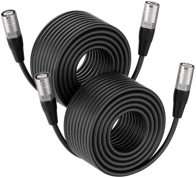 Main image of NUOSIYA Ethercon Cable, Shielded Cat 5e Ethernet Cable Compatible with EtherCON RJ45 Connectors in Silvery for Professional Audio, Video and Networking Applications (2, 50FT)