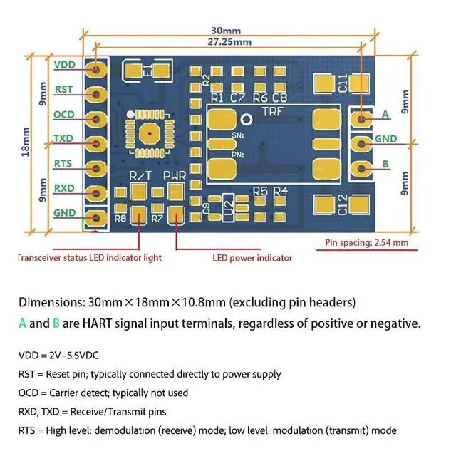 Alt view image 2 of 5 - HART Host Module AD5700-1 Chip with Isolation Hart Modem