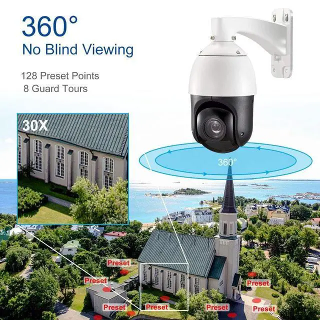 Alt view image 3 of 5 - EVERSECU 2MP Auto-Cruise PTZ Security Camera 20X Optical Zoom HD 4-in-1 TVI/AHD/CVI/CVBS Video Surveillance- Pattern Scan, Waterproof, Night Vision, Coaxial Wired High Speed Dome CCTV Camera