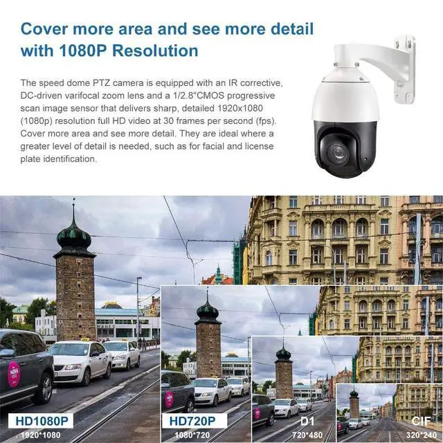 Alt view image 4 of 5 - EVERSECU 2MP Auto-Cruise PTZ Security Camera 20X Optical Zoom HD 4-in-1 TVI/AHD/CVI/CVBS Video Surveillance- Pattern Scan, Waterproof, Night Vision, Coaxial Wired High Speed Dome CCTV Camera