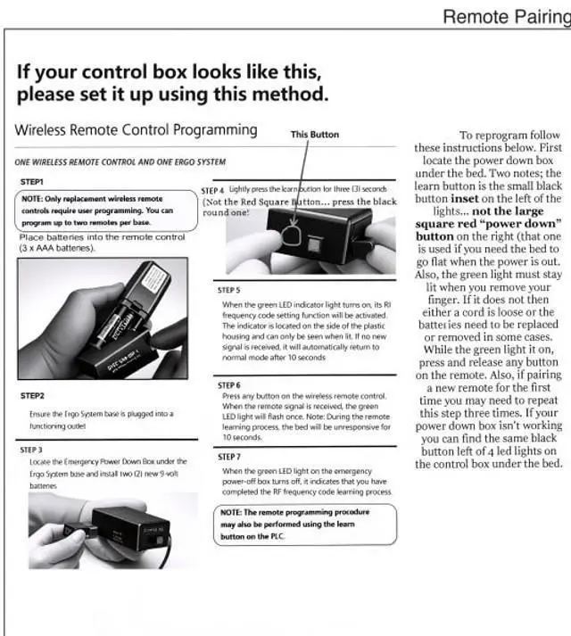 Alt view image 4 of 5 - SJUIF Replacement Remote Control for Serta Motion Signature RC-WM-E02 (New Grey Version)