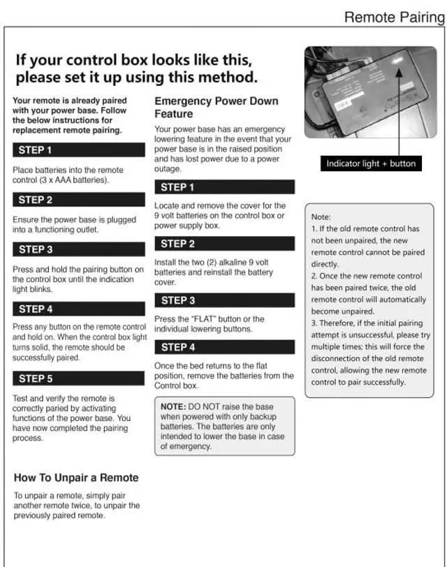 Alt view image 5 of 5 - SJUIF Replacement Remote Control for Serta Motion Signature RC-WM-E02 (New Grey Version)