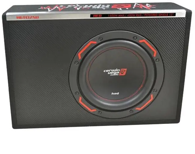Main image of Cerwin Vega HED 12" Powered Slim Enclosure Slot Vented 400W Max