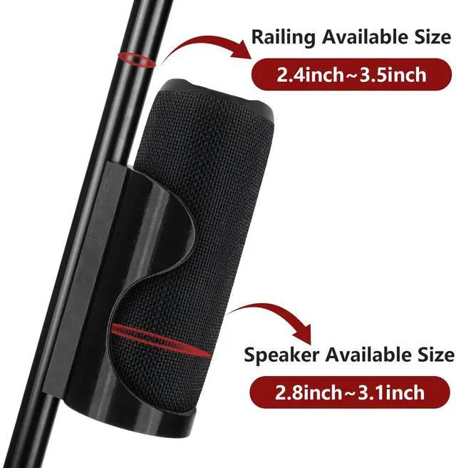 Alt view image 2 of 5 - Magnetic Speaker Mount Compatible with JBL FLIP 5/6/7 & Sonos Roam, Heavy-Duty, Weatherproof Holder for Golf Cart, RV, Boat, Easy Install Accessory