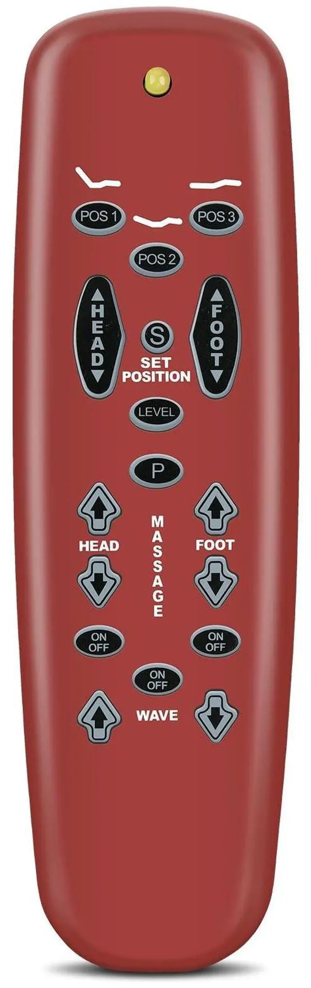 Main image of WKOLF Universal Adjustable Bed Replacement Remote HB310 for Leggett & Platt Basis C3, Lifestyles S-Cape E95, Fits for Tempurpedic Ergo Raven E95 (New 2020 Version)-Red Color