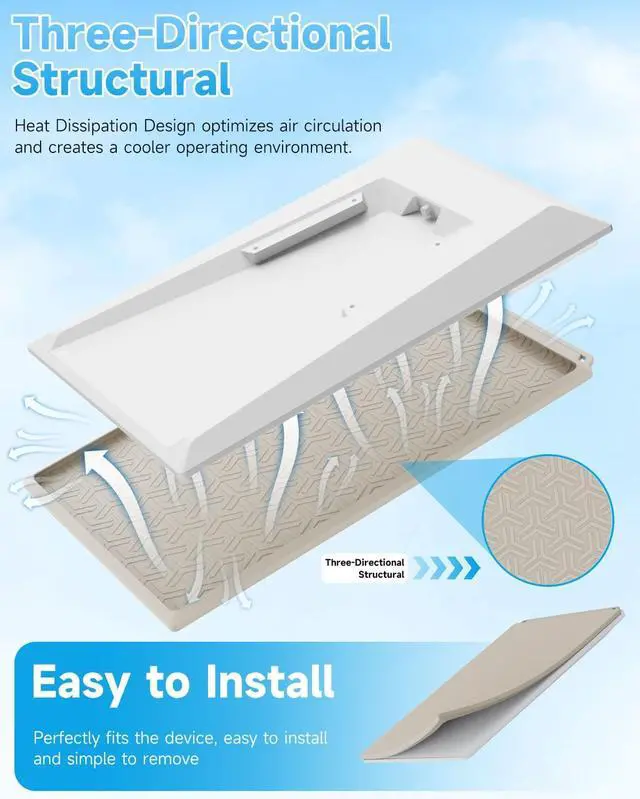 Alt view image 4 of 5 - Tedubax Protective Cover Case for Starlink Performance Gen 3 Satellite Dish, Silicone Hail Protector Cover for Starlink Performance Gen 3, Waterproof,Impact Resistant to Rocks/Sand/Hail,Off White