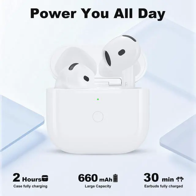 Alt view image 4 of 5 - Replacement Charging Case Compatible with Airpod 4th, Air Pod 4 Noise Cancelling Charging Case Replacement with USB-C Port, Air Pod Charging Caes Only for 4 Gen Noise Cancellation